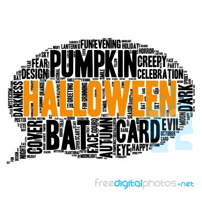 Halloween Words Background Stock Image