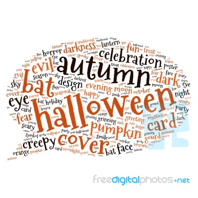 Halloween Words Background Stock Image