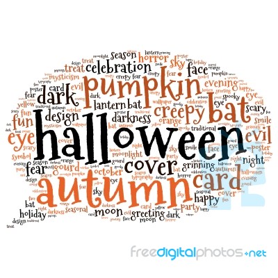 Halloween Words Background Stock Image