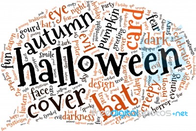 Halloween Words Background Stock Image