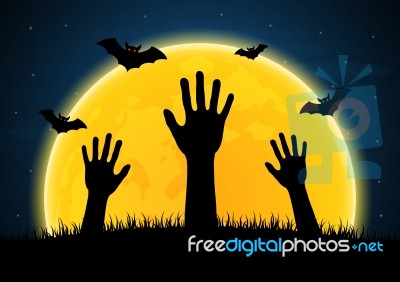 Halloween Zombie Hand  Stock Image