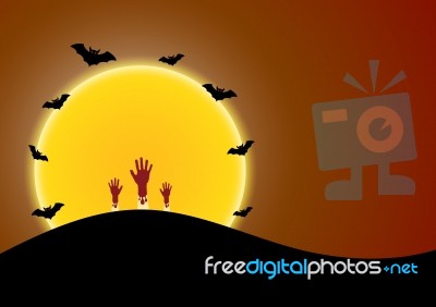 Halloween Zombie Hand  Stock Image