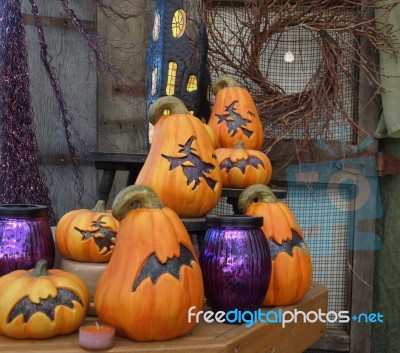 Haloween Pumpkins Stock Photo