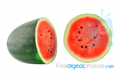 Halved Water Melon Stock Photo