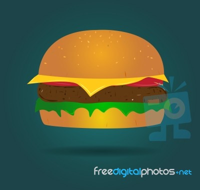 Hamburger  Icon Stock Image