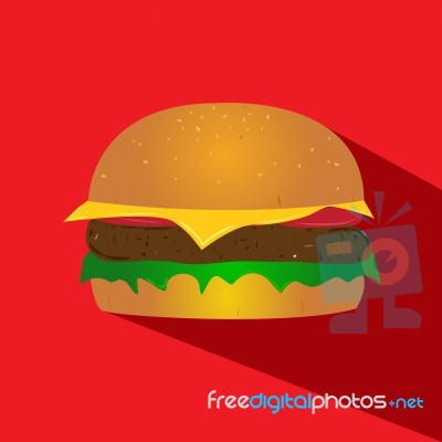 Hamburger  Icon Stock Image