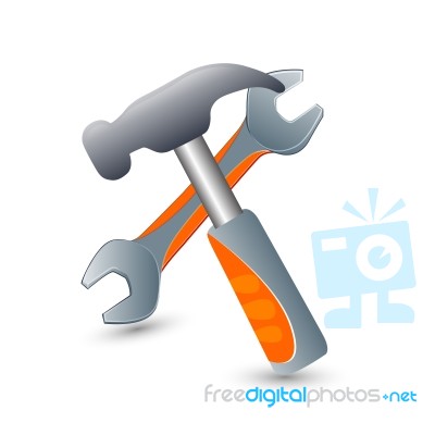 Hammer And Spanner Stock Image