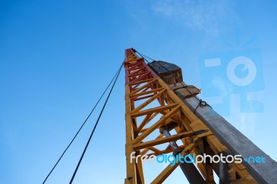 Hammer Pile Driver Stock Photo