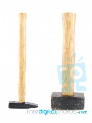 Hammers On White Stock Photo