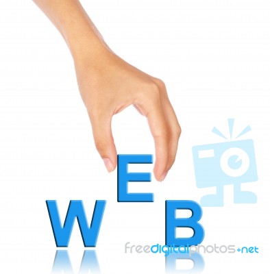 Hand Hold Web Word Stock Photo