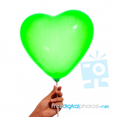 Hand Holding Balloon Stock Photo