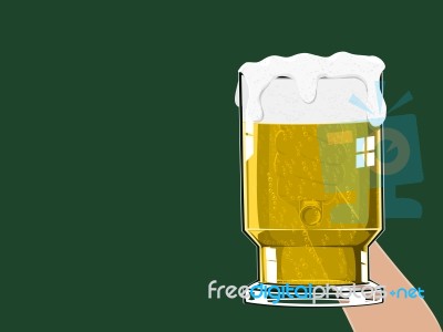 Hand Holding Beer Stock Image