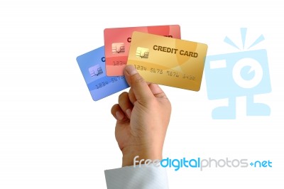 Hand Holding Credit Card Stock Image