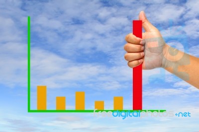 Hand Holding Graph Stock Image