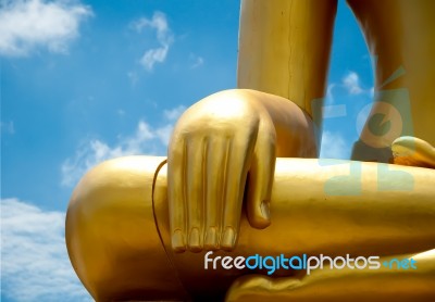 Hand Of Buddha Status Stock Photo