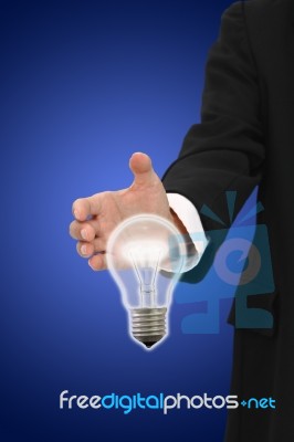 Hand Of Business Man Grasp Chance Stock Photo