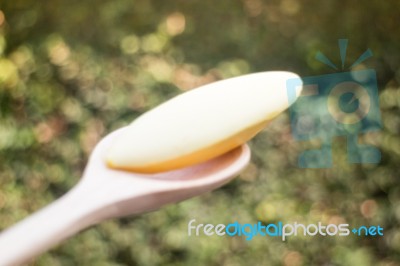 Hand On Serving Thai Traditional York Cookies Stock Photo