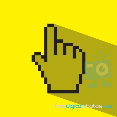 Hand Point Finger  Icon Stock Image