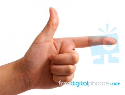 Hand Point To Right Direction Stock Photo