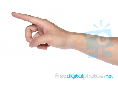 Hand Pointing Direction Stock Photo