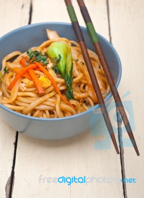 Hand Pulled Ramen Noodles Stock Photo