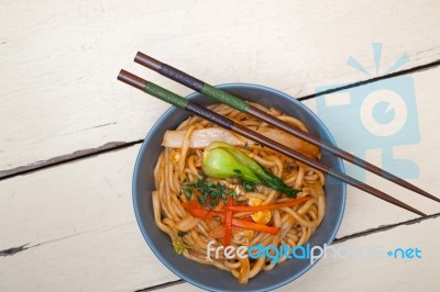 Hand Pulled Ramen Noodles Stock Photo