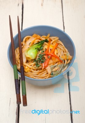 Hand Pulled Ramen Noodles Stock Photo