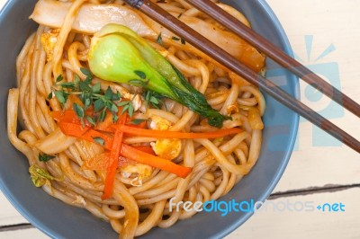 Hand Pulled Ramen Noodles Stock Photo