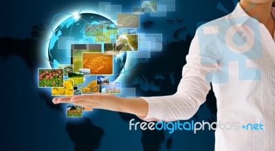 Hand Reaching Images Streaming Stock Photo