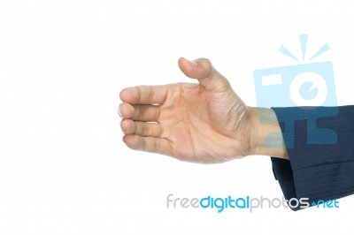 Hand Shape Of Businessman Is Catching Stock Photo