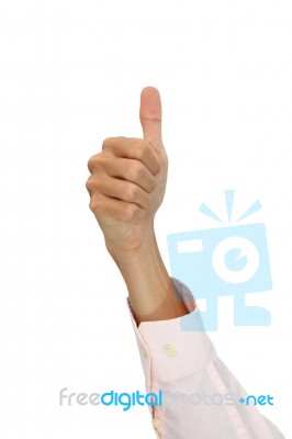 Hand Showing Thumbs Up Stock Photo