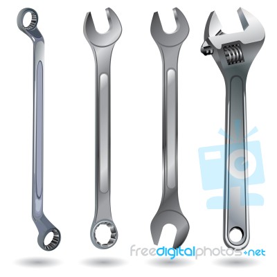 Hand Tool. Wrench On A White Background. Object Tool Isolated On White Background Stock Image