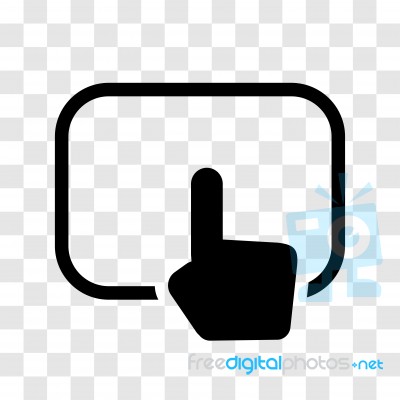 Hand Touching Pad Icon -  Iconic Design Stock Image