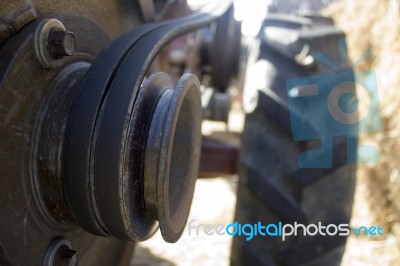 Hand Tractor Close Up Stock Photo