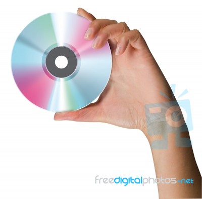 Hand With Cd Stock Photo