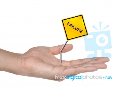 Hand With Failure Sign Stock Photo