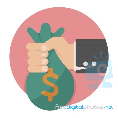 Hand With Money Stock Image