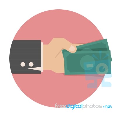 Hand With Money Stock Image