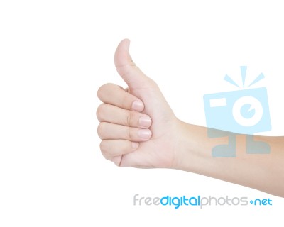 Hand With Thumb Up Stock Photo