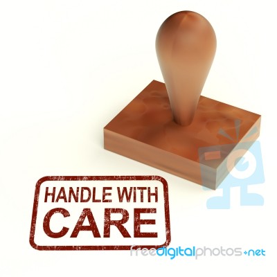 Handle With Care Word Stock Image