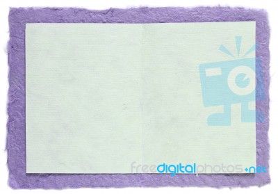 Handmade Paper With Blank Note Stock Photo