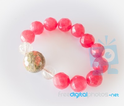 Handmade Stone Bead Created Bracelet Stock Photo