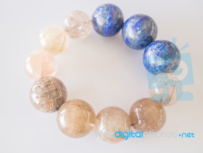 Handmade Stone Bead Created Bracelet Stock Photo