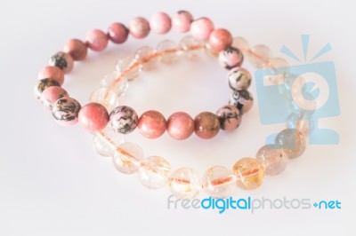 Handmade Stone Bead Created Bracelet Stock Photo