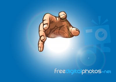 Hands And Flare Stock Image