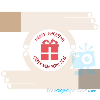 Hands And Gift  Icon Stock Image