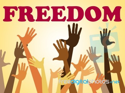 Hands Freedom Means Break Out And Escape Stock Image