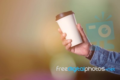 Hands Holding Coffee Cup Stock Photo