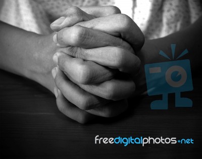 Hands Of Praying Stock Photo