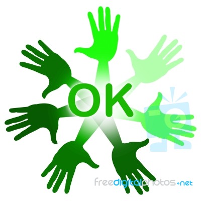 Hands Ok Means All Right And O.k Stock Image